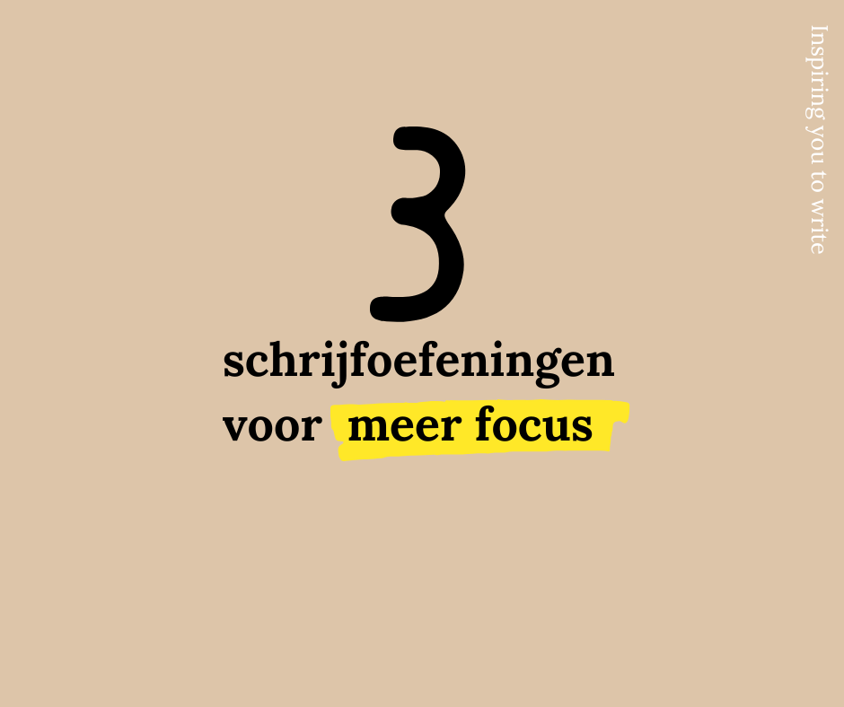 3 Schrijfoefeningen voor meer focus